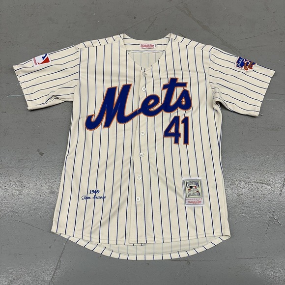 New York Mets Jersey Mens Medium MLB Baseball Tom Seaver 41 Mitchell & Ness - Picture 1 of 12